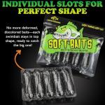 LUCKYFISHING 16 PCS Soft Plastic Paddle Tail Swimbaits