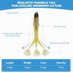 5 Pack Pre-Rigged Soft Fishing Lures