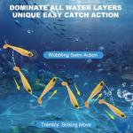 5 Pack Pre-Rigged Soft Fishing Lures