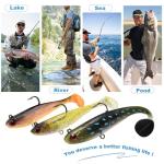 5 Pack Pre-Rigged Soft Fishing Lures
