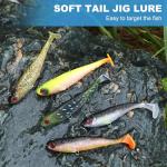 5 Pack Pre-Rigged Soft Fishing Lures