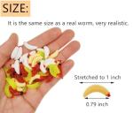 1-Inch Silicone Bass Fishing Worms Lures - 50pcs