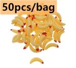 1-Inch Silicone Bass Fishing Worms Lures - 50pcs