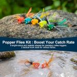 9-Piece Fly Fishing Popper Lures Kit