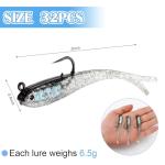 32 Pcs Soft Fishing Lures with Sharp Hooks