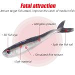 LURESMEOW 30pcs Soft Plastic Paddle Tail Lures