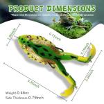 10 Bionic Frog Lures with Double Propellers