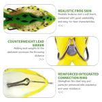 10 Bionic Frog Lures with Double Propellers