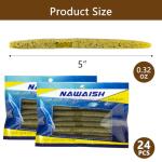 Senko Soft Plastic Fishing Lures 5" Green Pumpkin