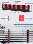 Ducurt Wall-Mounted Fishing Rod Rack for 6 Rods