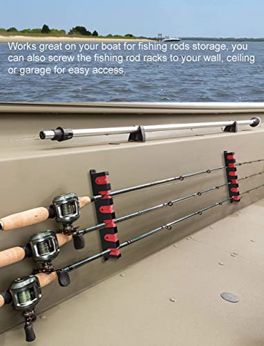 Ducurt Wall-Mounted Fishing Rod Rack for 6 Rods