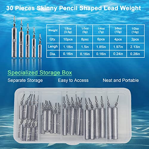 30pcs LadFath Fishing Sinkers for Catfishing Equipment