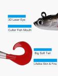 6-Pack 6 Colors Soft Swimbait Lures for Bass