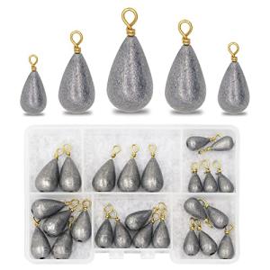 Assorted Bass Casting Weights Kit, 25pcs/Box