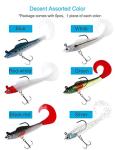 6-Pack 6 Colors Soft Swimbait Lures for Bass