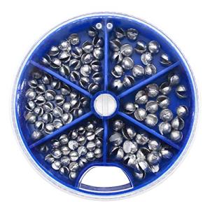 117pcs FREGITO Round Split Shot Sinker Set - 6 Sizes