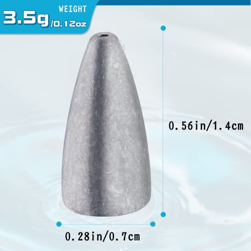 40pcs Gefischtter Bass Fishing Weight Sinkers - 3.5g