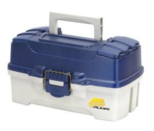 Plano Angelbox Double Access Tackle Box, Blue/Off White