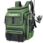 PLUSINNO Large Water-Resistant Fishing Backpack with Rod Holders
