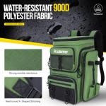 PLUSINNO Large Water-Resistant Fishing Backpack with Rod Holders