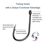 300PCS High-Carbon Steel Barbed Fishing Hooks - 10 Specifications