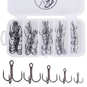 UCEC Fishing Hooks Treble Hooks Kit, Saltwater Freshwater