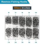 Durable Carbon Steel Fishing Hooks - Assorted Sizes