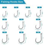 Durable Carbon Steel Fishing Hooks - Assorted Sizes