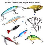 UCEC Fishing Hooks Treble Hooks Kit, Saltwater Freshwater