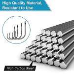 Durable Carbon Steel Fishing Hooks - Assorted Sizes