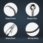 25-Pack of Ultra Sharp In-Line Circle Hooks by Reaction Tackle