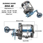 Burning Shark Saltwater Trolling Reel - SHA40