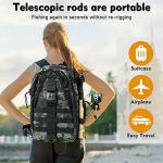 XPEDITE Portable Telescopic Fishing Rods, Carbon Blanks, Cork Handle