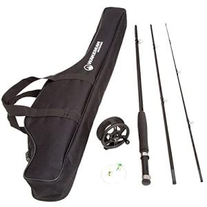 Wakeman Outdoors Fly Fishing Combo - Charter Gear (Black)