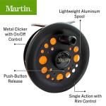 New Martin Fly Fishing Kit, 8-Ft 5/6 Pole, Rim-Control Reel