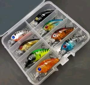 8-Pack Small Minnow Crankbaits Fishing Lures