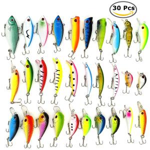 30PCS Fishing Lures Set with Crankbaits and Hooks