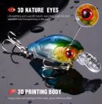 8-Pack Small Minnow Crankbaits Fishing Lures