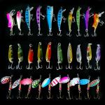30pcs Fishing Lures Kit - Spinner Baits for Bass