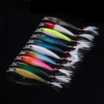 10 Fishing Lures Set with Crankbaits and Hooks