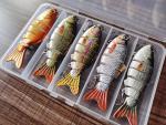 5-Pack Multi-Jointed Fishing Lures Swimbait
