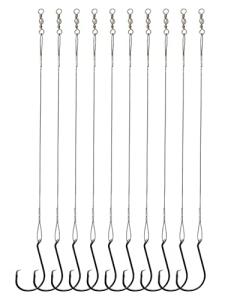 Beoccudo Circle Hooks Saltwater Leader Wire, 25pcs Heavy Duty Fishing Rig