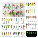 50PCS Ice Fishing Lures Kit for Walleye and Panfish