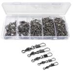 100 Pcs Fishing Swivels in 5 Sizes