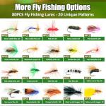 80-Piece Hand-Tied Fly Fishing Flies Kit