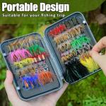 80-Piece Hand-Tied Fly Fishing Flies Kit