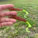 A.M. Fishing 4" Garlic Curly Tail Soft Baits