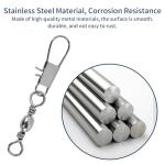 100 Pcs Fishing Swivels in 5 Sizes