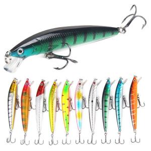 10-Pack Fishing Lures Crankbaits for Bass