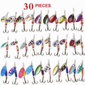 30 Pack Metal Spinner Bait Fishing Lures